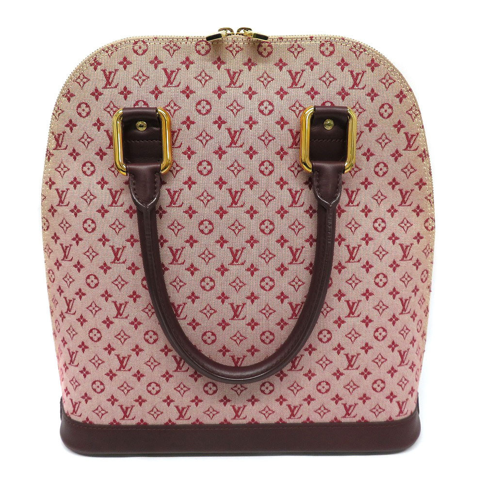 LOUIS VUITTON Alma Monogram Handbag Cerise Red Cherry Red Bordeaux Purple